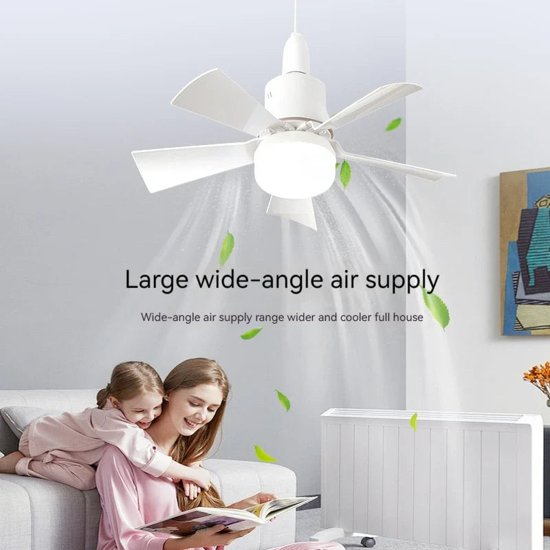 30W E27 Ceiling Fan Light with Remote - LED Dimming Function, Intelligent Silent Fan for Bedroom & Living Room | Stornfield
