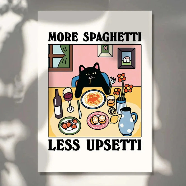 More Spaghetti, Less Regretti Wall Art | Stornfield