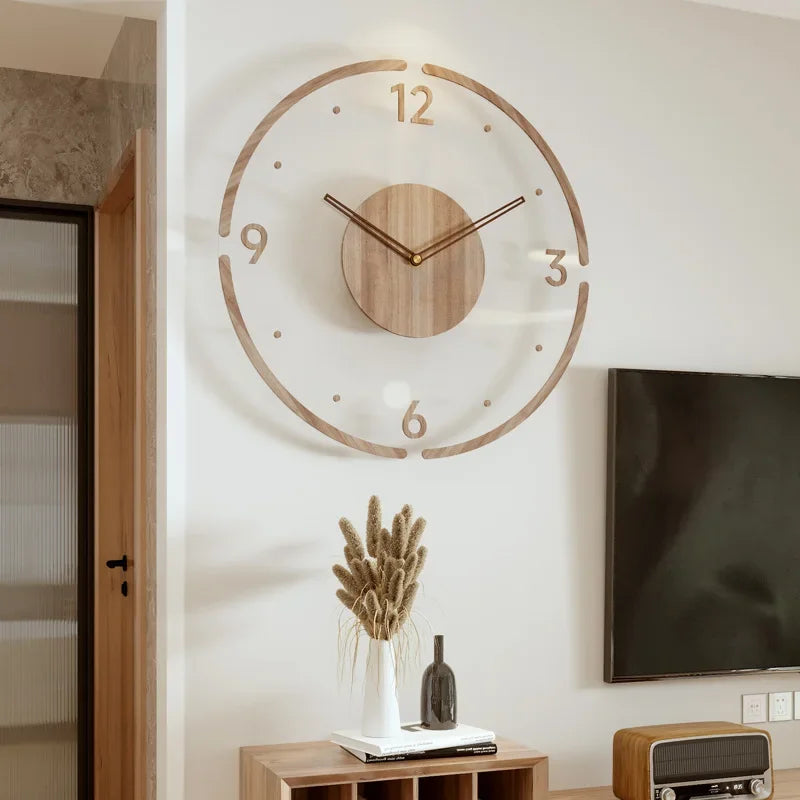 Transparent Wooden Wall Clock | Stornfield