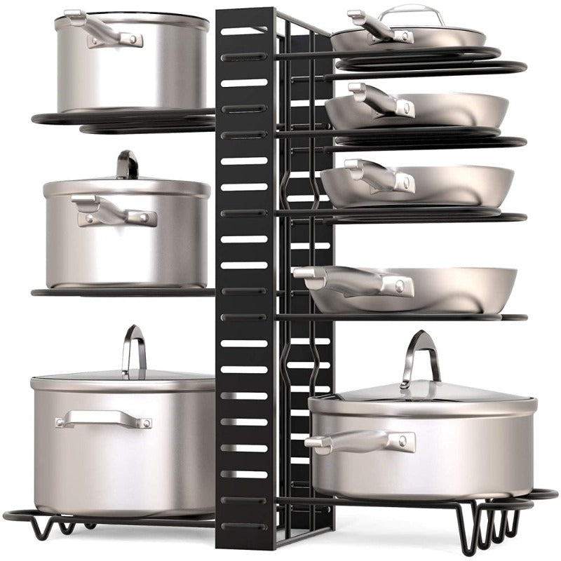 Stornfield | SpaceFlex Adjustable Pot and Lid Holder | Organization and Flexibility in the Kitchen