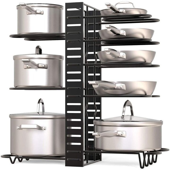 Stornfield | SpaceFlex Adjustable Pot and Lid Holder | Organization and Flexibility in the Kitchen