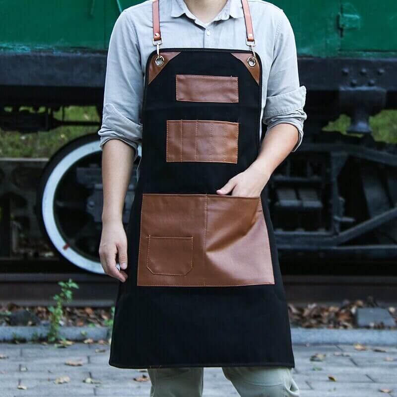 Stornfield | ForgeMaster Premium Leather Apron | Handmade | Adjustable Straps | Perfect for Grilling, Cooking & Crafts
