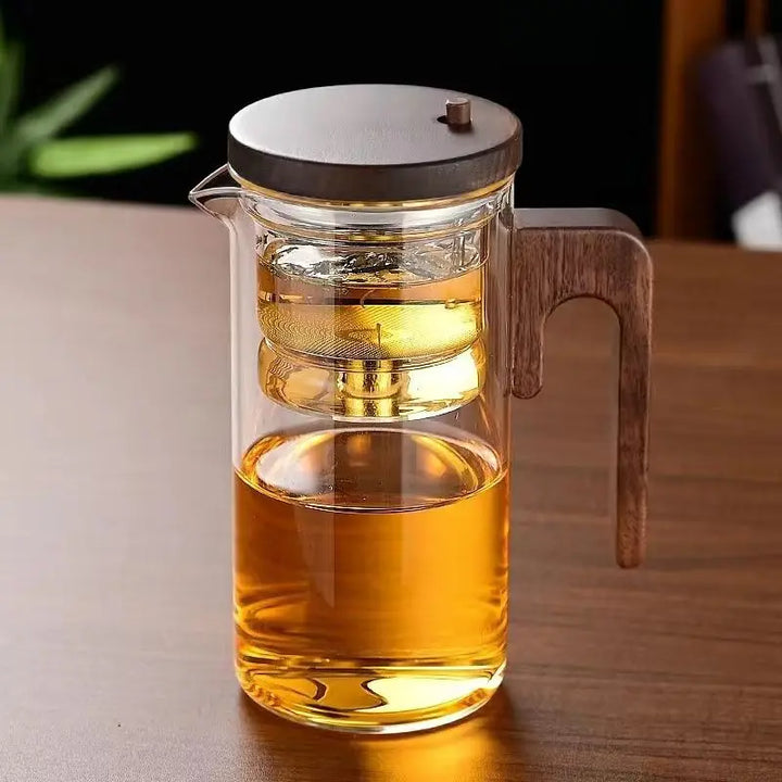 Auréa Glass Teapot – Luxury Infuser with Wooden Handle | Stornfield