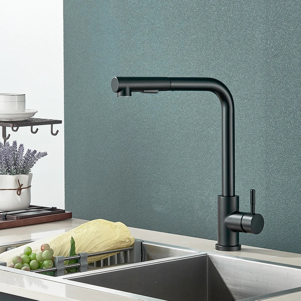 FlexiJet Black extendable kitchen faucet Stornfield