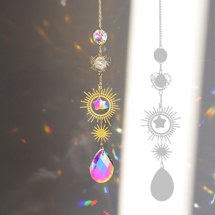 Dream Combo Symphony Crystal Wind Chime Moon Sun Catcher | Stornfield