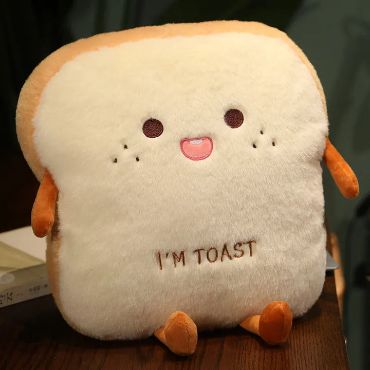 Stornfield | New 1pc 35cm Plush Bread Pillow Soft Food Simulation Toast Soft Doll Warm Cushion Home Decor Kids Toy Birthday Gift