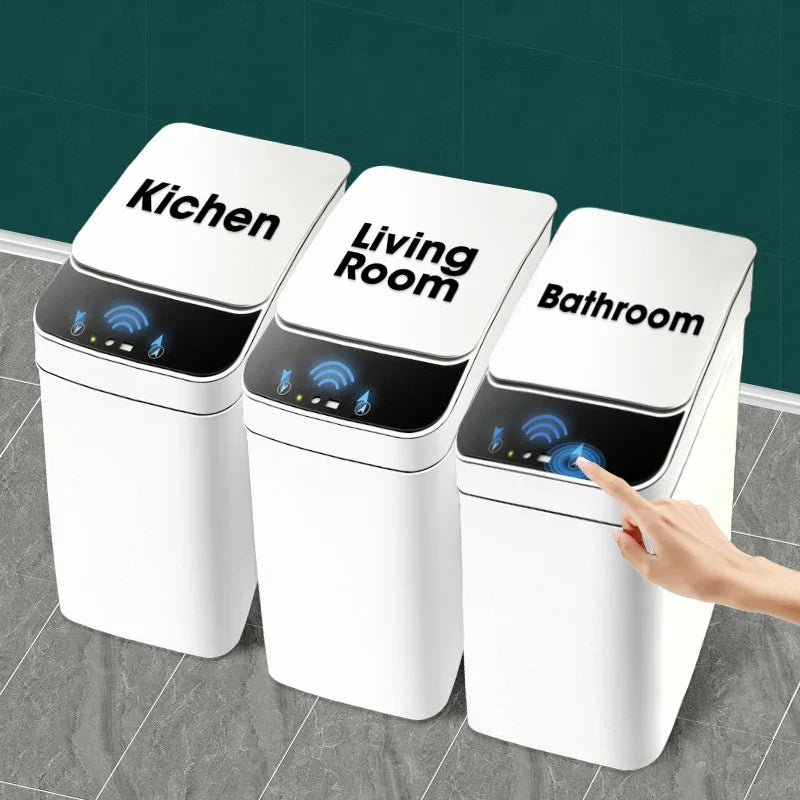 Waterproof Smart Wave Sensor Automatic Trash Can | Stonrfield