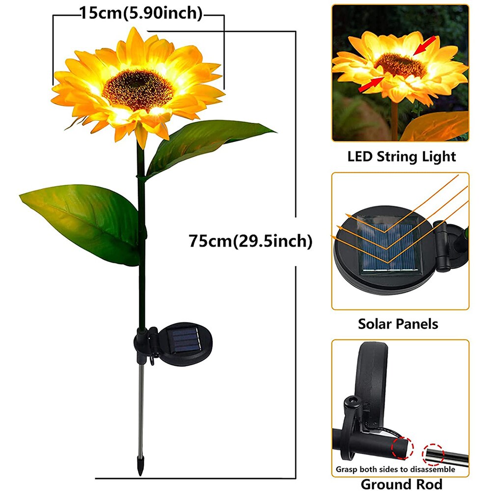 Stornfield | Solar Sunflowers: Waterproof Garden Joy