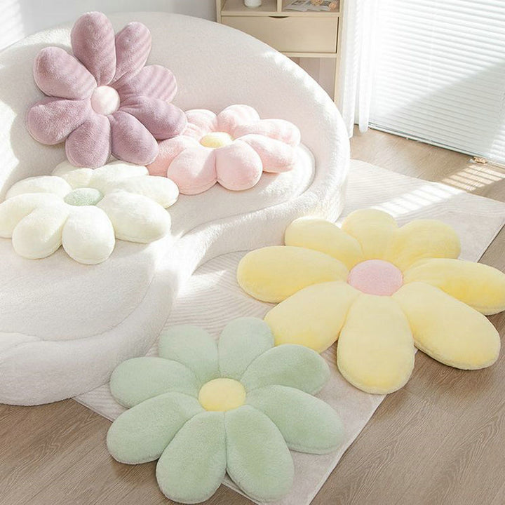 Fluffy Daisy Cushion - Pastel | Stornfield