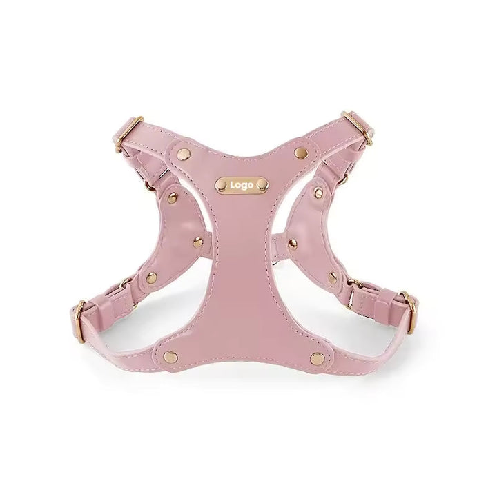 Adjustable Leather Dog Harness with Custom Engraving Stornfield