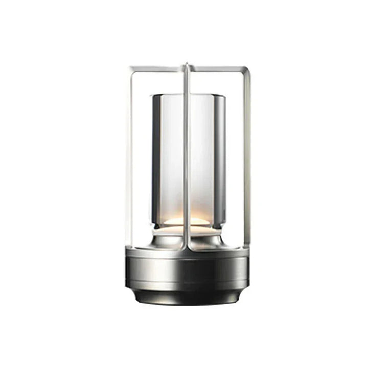 Rechargeable wireless table lamp with crystal glass - Portable LED light for indoor and outdoor areas | Stornfield