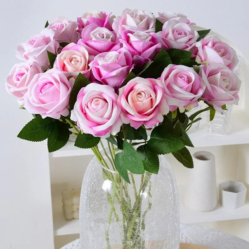 Stornfield | 20 Pieces Realistic Velvet Silk Rose Bouquet