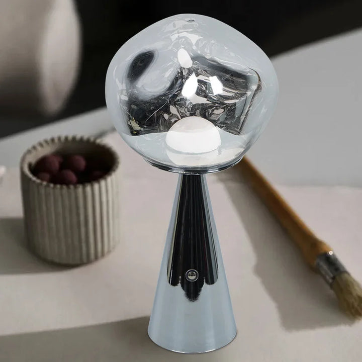 Modern Mini Table Lamp in Lava Design with LED Light - Decorative Lamp for Living Room, Bedroom & Office | Stornfield