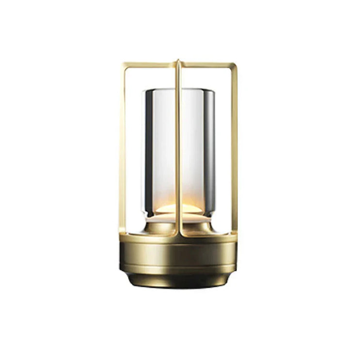 Rechargeable wireless table lamp with crystal glass - Portable LED light for indoor and outdoor areas | Stornfield