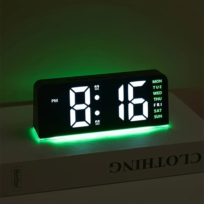 Modern LED All Week Display Night Lamp Alarm Clock | Stornfield