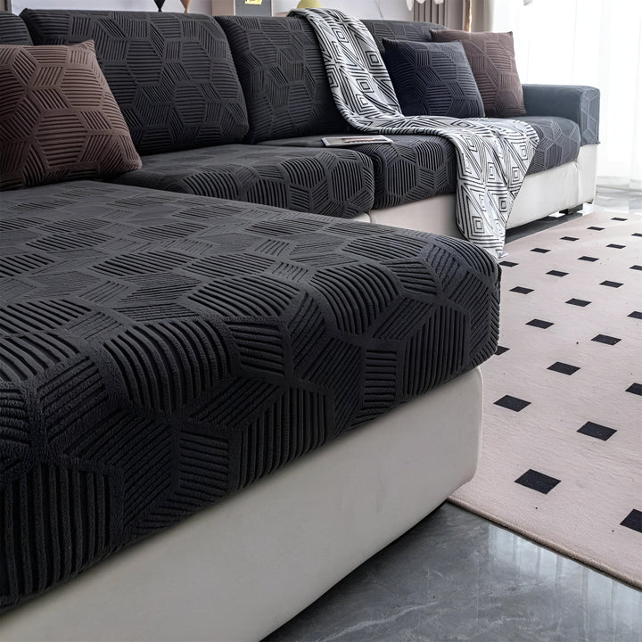Jacquard Sofa Cover with Geometric Pattern – Soft & Pet-Friendly | Perfect for Protection and Cozy Living Spaces | Stornfield