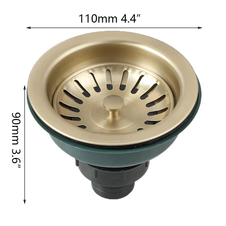 AquaGuard Stainless Steel Sink Strainer with Odor Filter – Pop-Up Stopper & Anti-Blocking Basket Stornfield