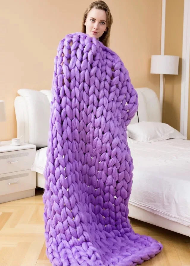 Stornfield | Chunky Knit Blanket – Cozy Wool Blanket for Every Room – Soft & Warm – Perfect for Sofa and Bed