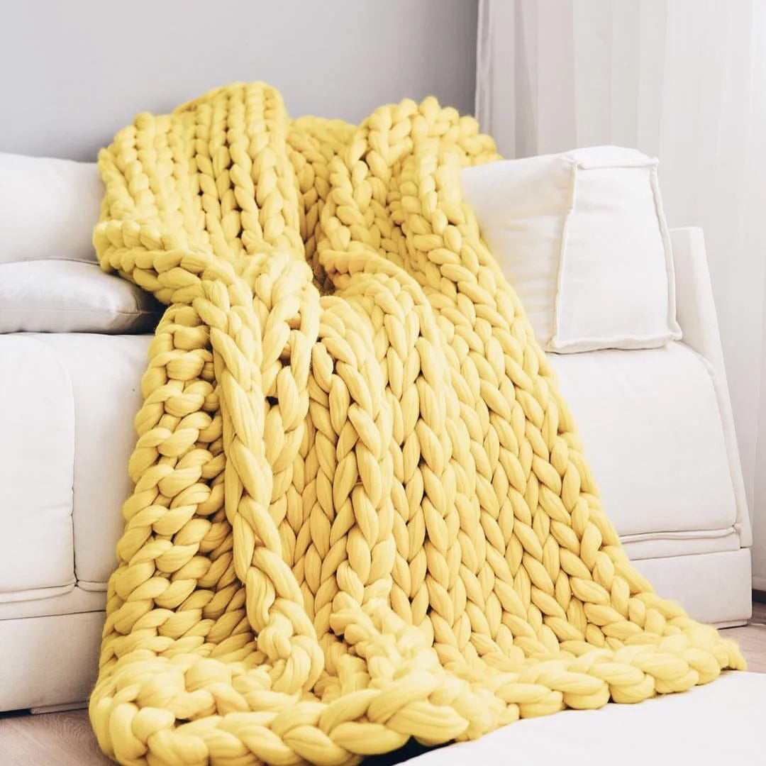 Stornfield | Chunky Knit Blanket – Cozy Wool Blanket for Every Room – Soft & Warm – Perfect for Sofa and Bed
