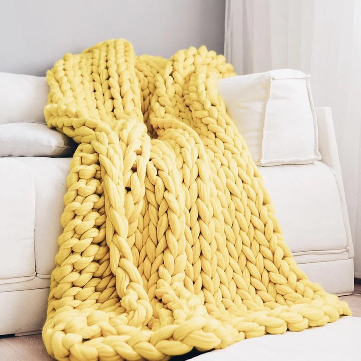 Stornfield | Chunky Knit Blanket – Cozy Wool Blanket for Every Room – Soft & Warm – Perfect for Sofa and Bed
