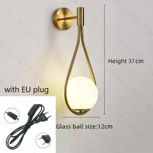 Stornfield | Luxury Glass Hanging Ball Wall Sconce