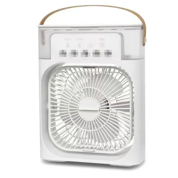 Portable USB Electric Fan with LED Night Light and Water Mist - 3-in-1 Air Humidifier for Home | Stornfield