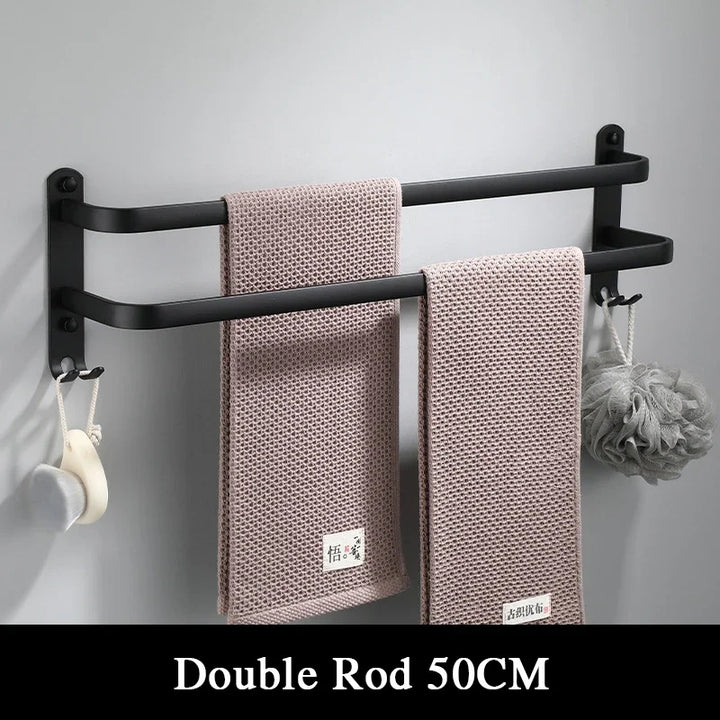 Fester Towel Holder - Black Aluminum | Screw Mount Stornfield