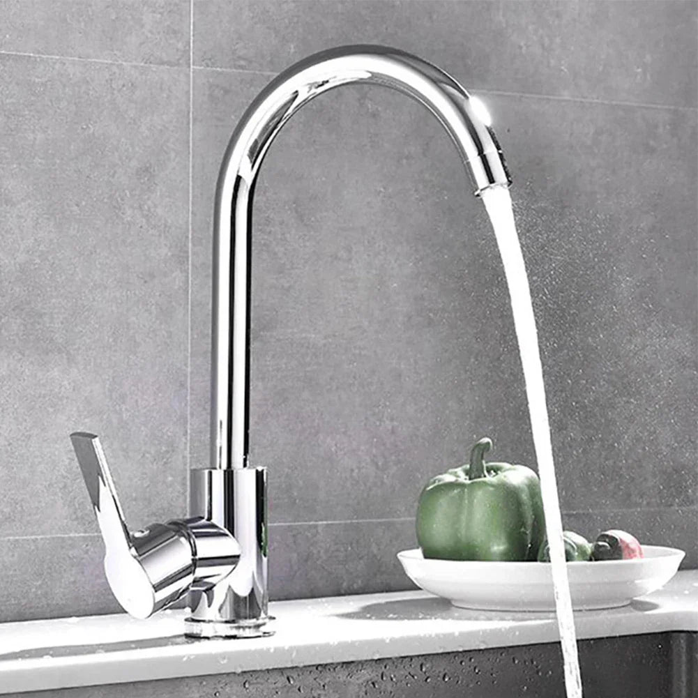 Chrome faucet with single lever mixer – High-quality faucet for sinks, easy to clean, durable and simple installation for modern kitchens | Stornfield