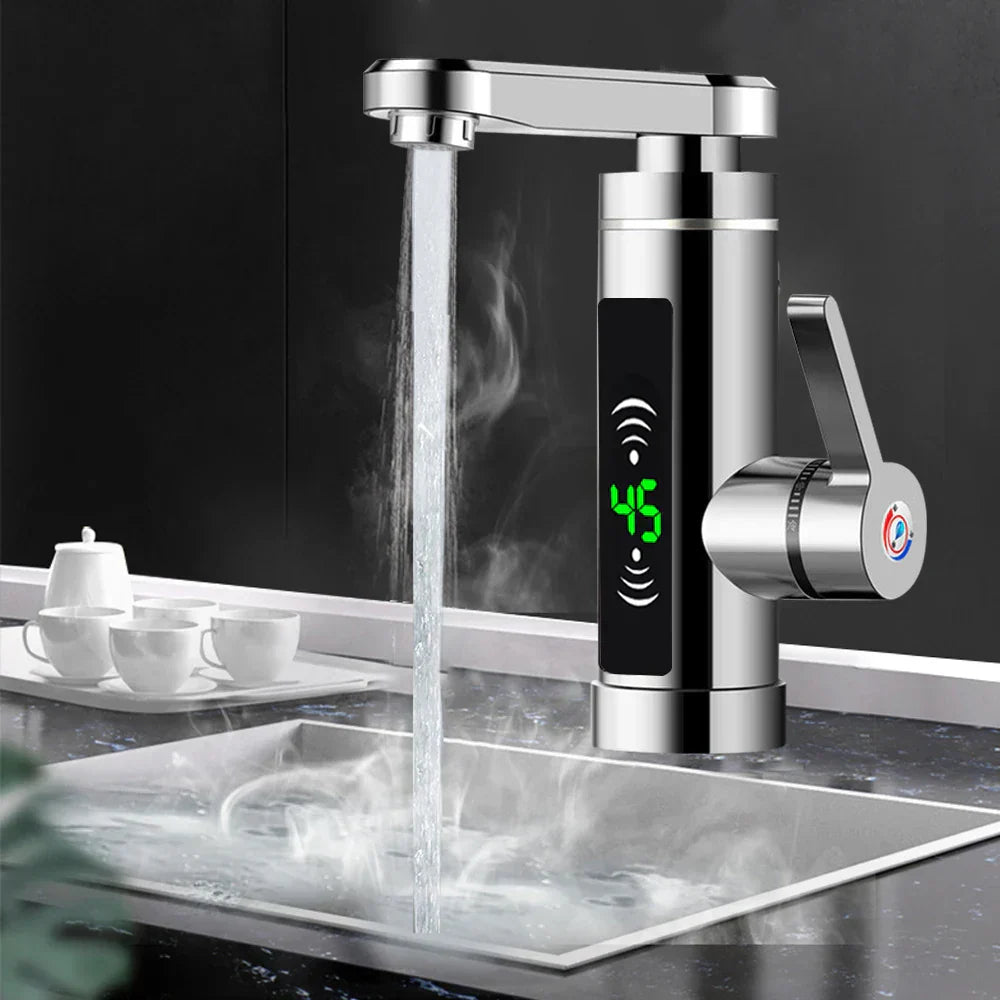 Stornfield | ThermoFlow 3000W Instant Heating Kitchen Tap with 360° Rotating Spout – Stainless Steel & Energy Efficient