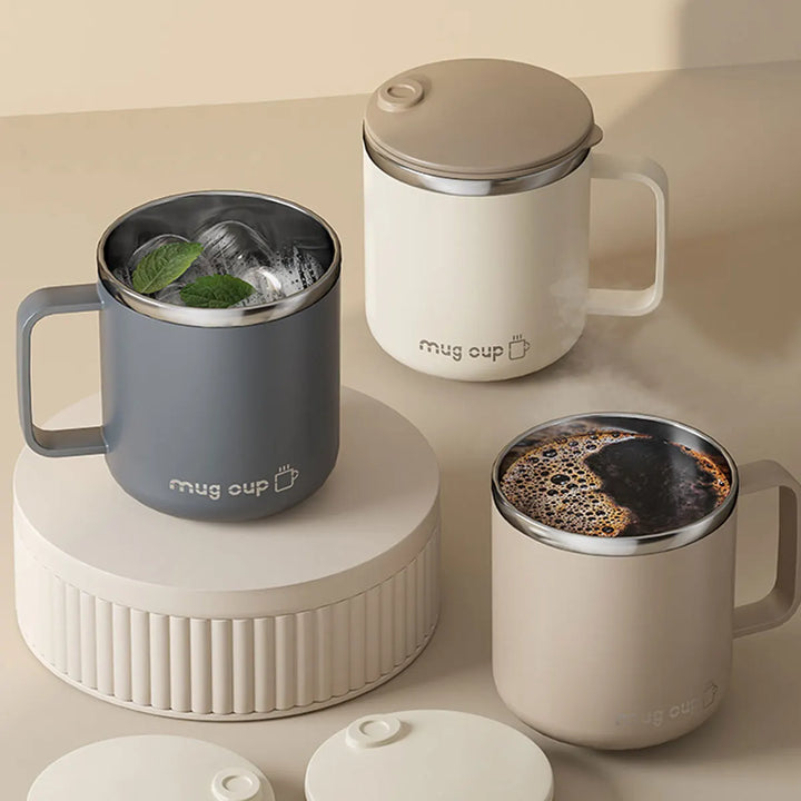 Insulated stainless steel coffee cup with lid | Stornfield