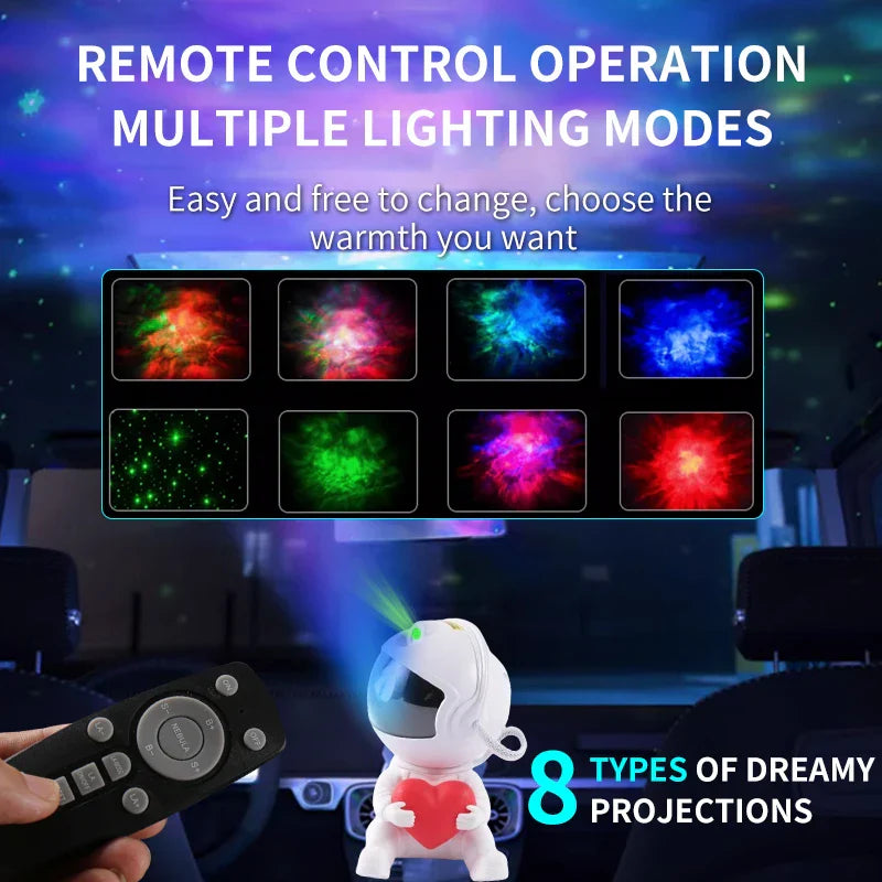 Love Astronaut Galaxy Night Light Projector | Stonrfield