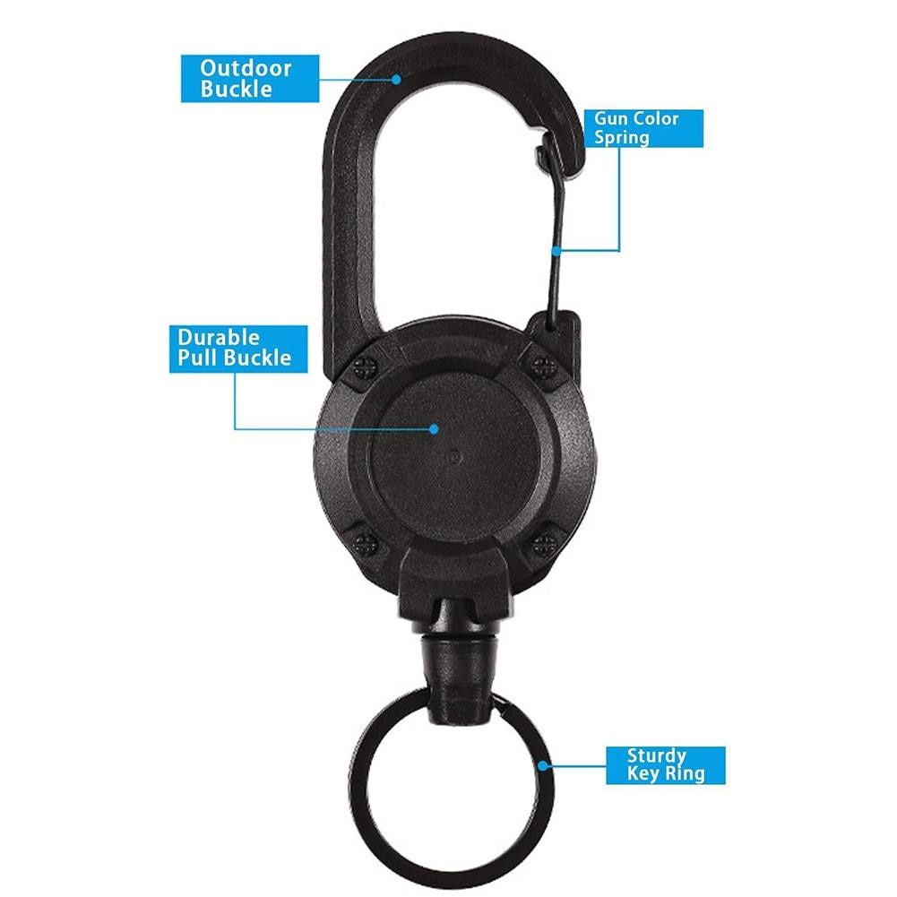 Heavy Duty Retractable Pull Practical Keychain | Stornfield