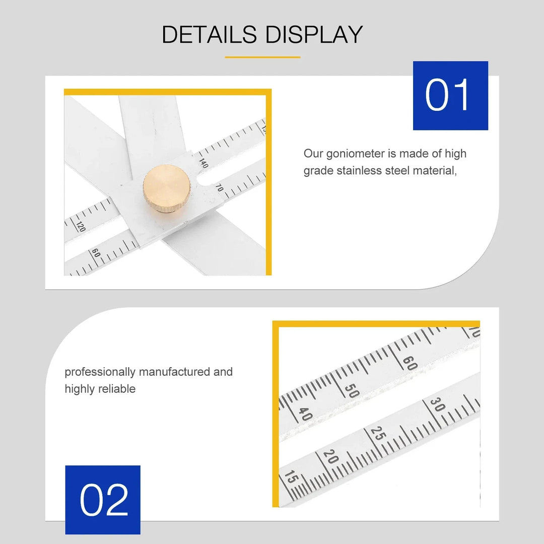 Adjustable angle ruler made of alloy, 45 cm | Stornfield