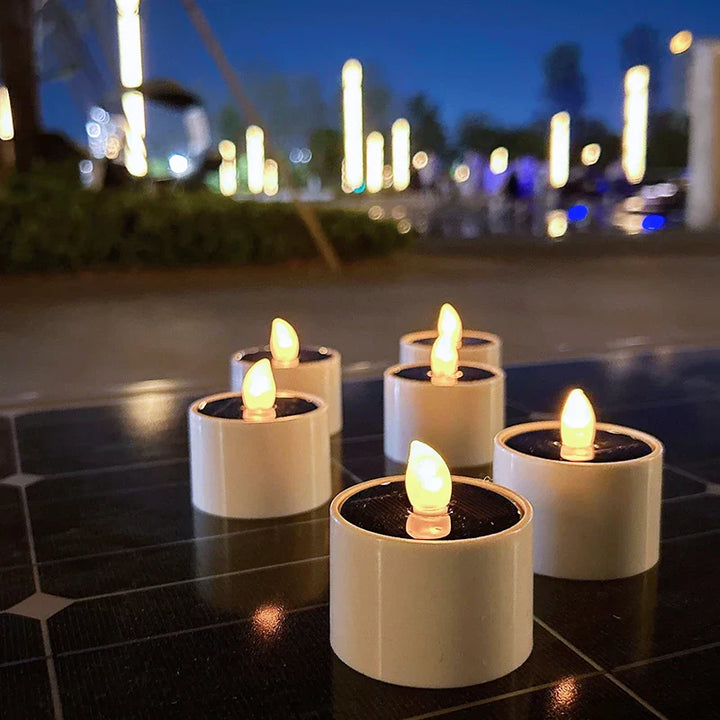 Solar-powered LED candles - Flickering outdoor lighting for garden and patio | Stornfield