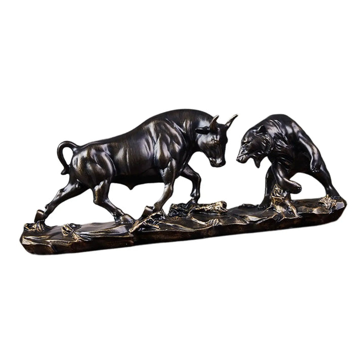 Stornfield | Feng Shui Bear and Bull Statue, Bull Figurine, Animal Cow Sculpture Collection