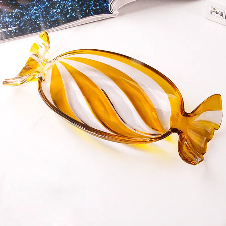Candy-shaped glass snack plate | Stornfield