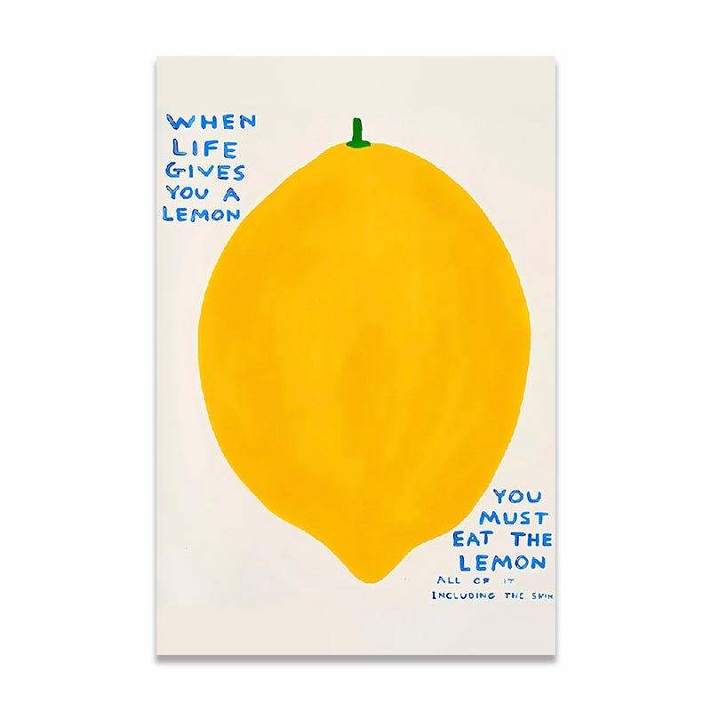 Stornfield | Lemon / Canvas Print Blue Chair