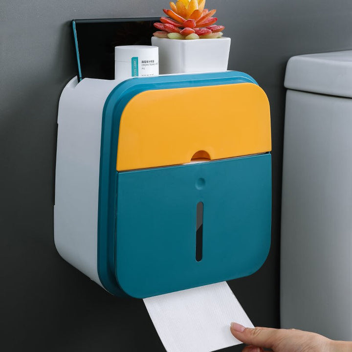 Wall-Mounted Bathroom Organizer Tissue Box Holder | Stornfield
