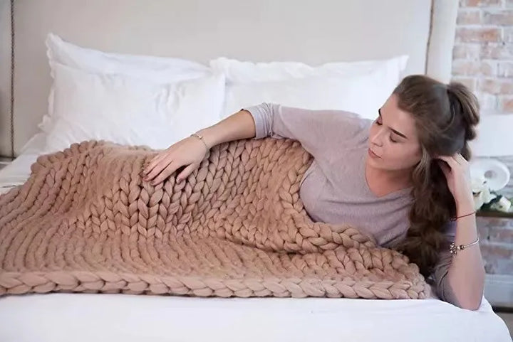 Stornfield | Chunky Knit Blanket – Cozy Wool Blanket for Every Room – Soft & Warm – Perfect for Sofa and Bed