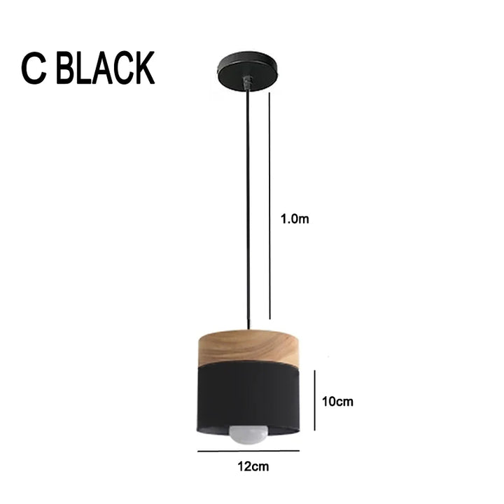 Stornfield | Nordic Metal and Wood LED Pendant Light - Modern Hanging Lamps for Dining Room and Kitchen