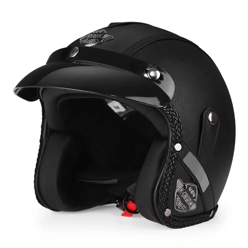 Stornfield | Retro Motorcycle Helmet – Kael – (Open Face 3/4)