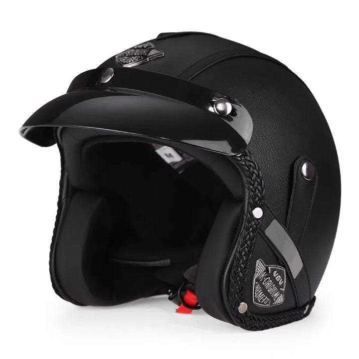 Stornfield | Retro Motorcycle Helmet – Kael – (Open Face 3/4)