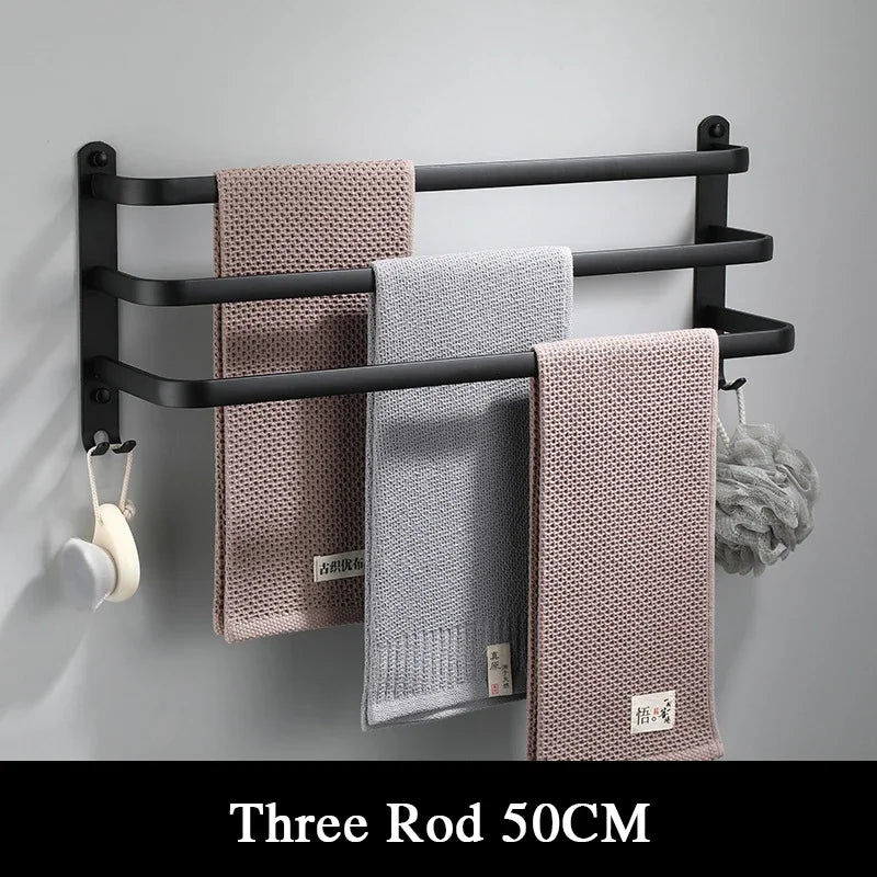 Fester Towel Holder - Black Aluminum | Screw Mount Stornfield
