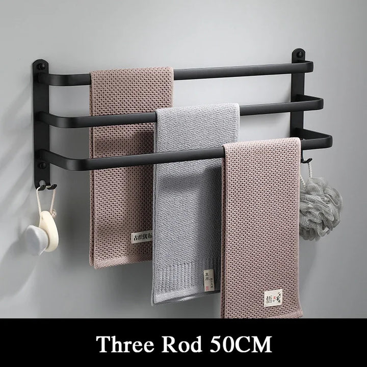 Fester Towel Holder - Black Aluminum | Screw Mount Stornfield