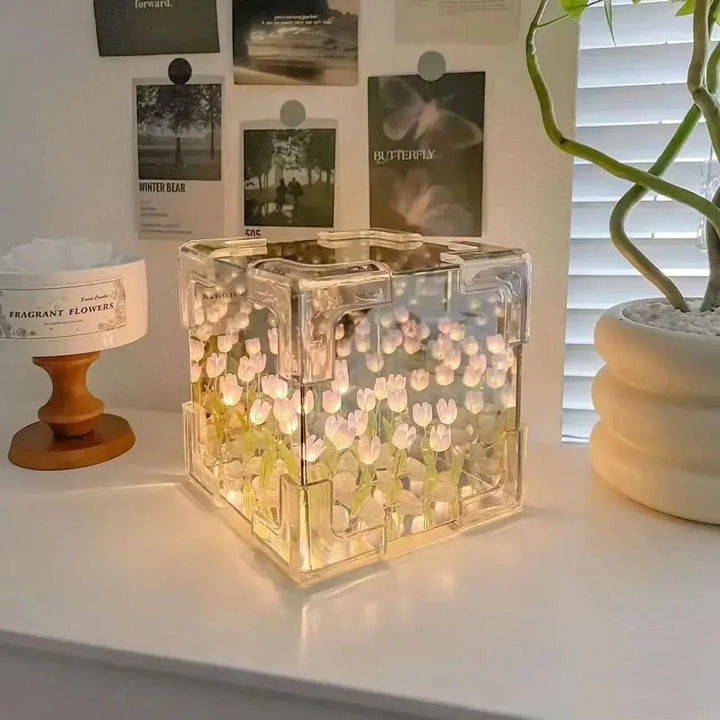 3D Tulip DIY Flower Cube Night Lamp | Stornfield