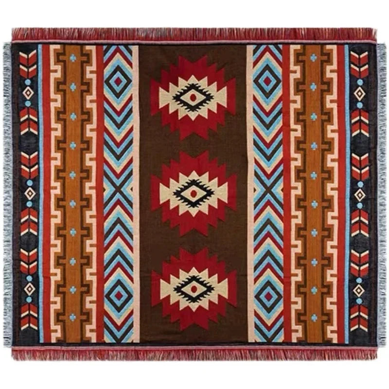 Skoter | Bohemian Outdoor Picnic Blanket - Ethnic Style Moisture-Resistant Camping and Picnic Blanket