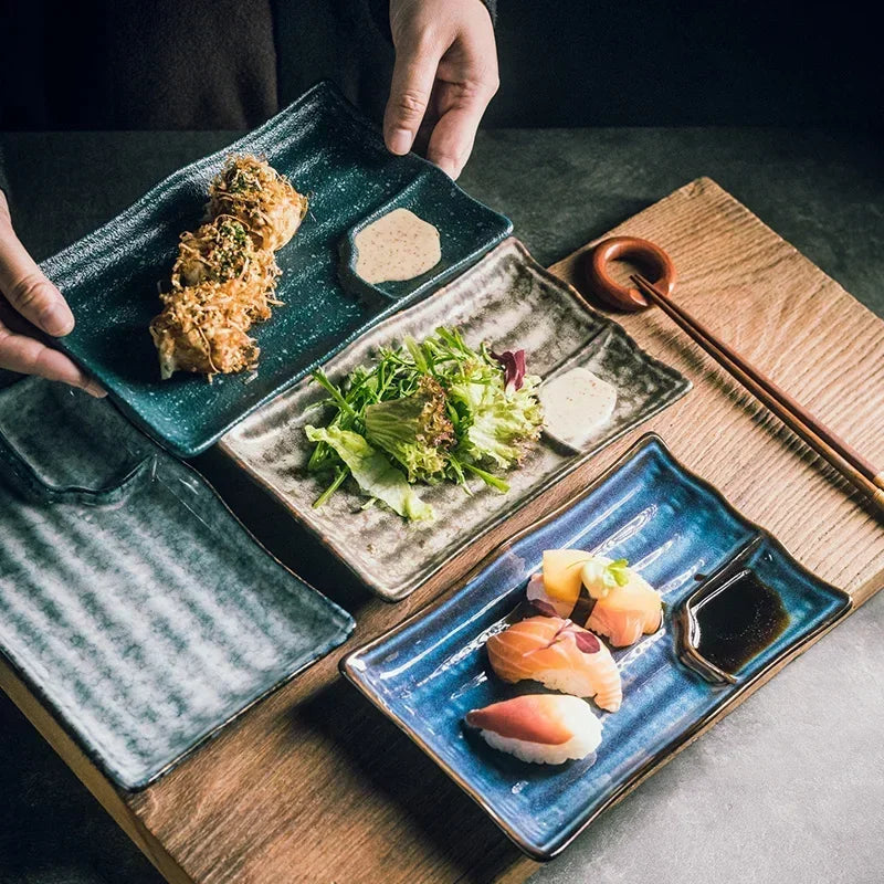Assiettes à Sushi en Céramique Artisanale Stornfield