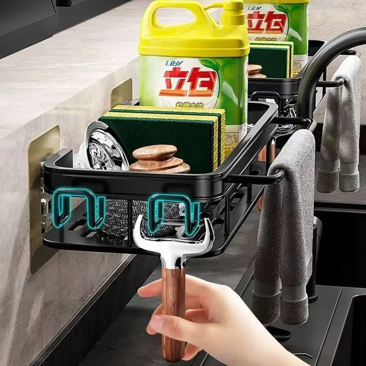 Aluminum Kitchen Shelf | Self-Draining Sink Shelf – No Drilling Required Stornfield