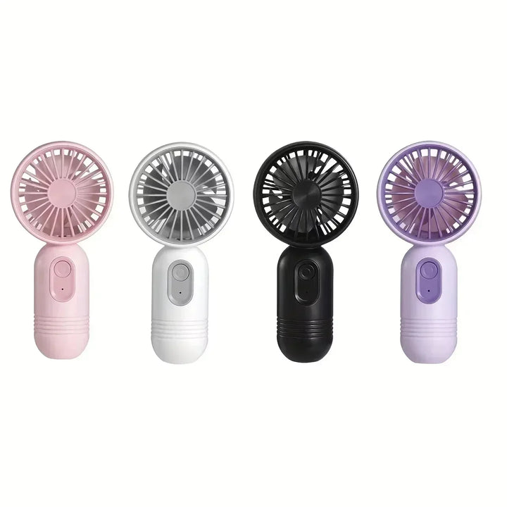 Mini Handheld USB Fan – 3-Speed Strong Wind Portable Desk Fan, Rechargeable for Students, Office, Outdoor, Travel, and Camping | Stornfield