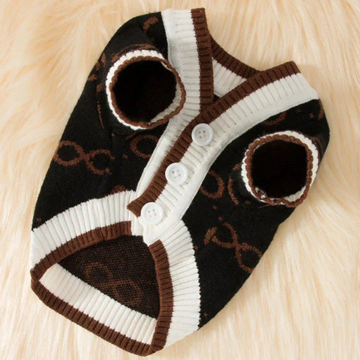Stornfield striped knit warm dog cardigan
